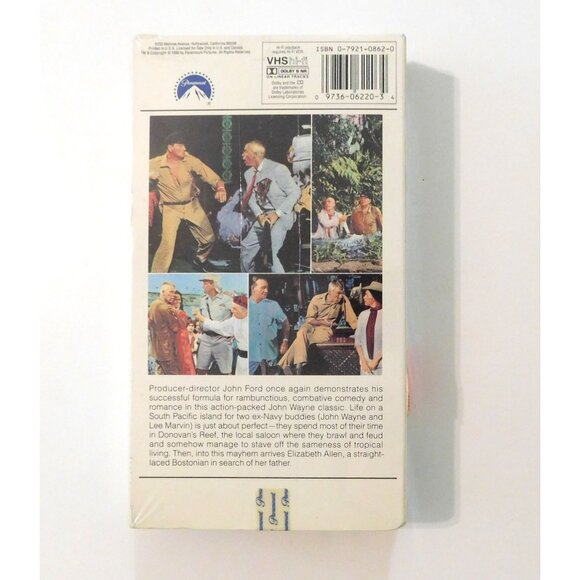 Donovan's Reef John Wayne Lee Marvin VHS Comedy Adventure 1963 Sealed - Picture 2 of 3